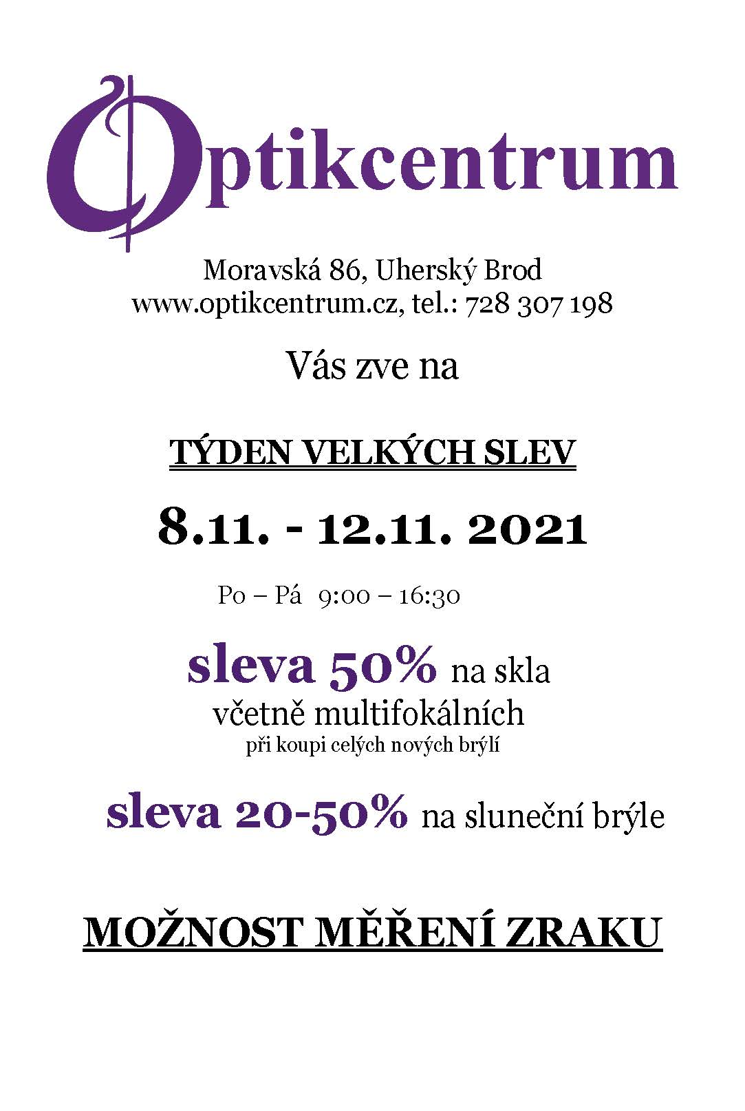 Týden velkých slev v Uherském Brodě 8.11. – 12.11.2021